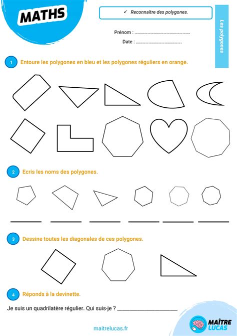 Exercices sur les polygones pour CM1 et CM2 Maître Lucas Hot Sex Picture