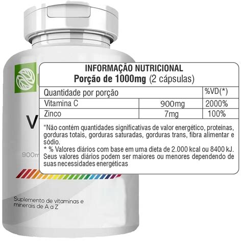 Kit 3x Vitamina C Zinco 60 Capsulas Cada Bionutri Vita