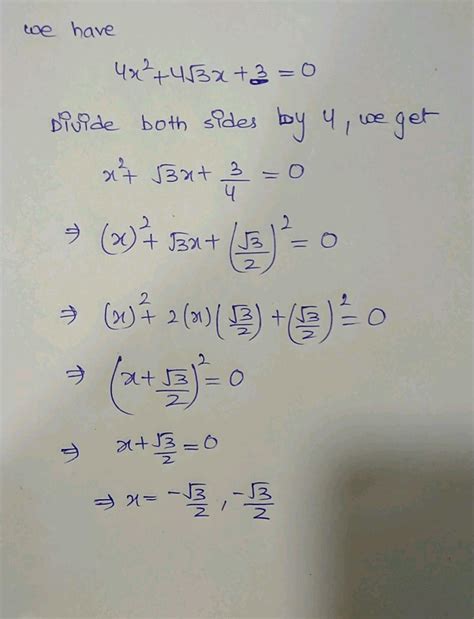 Find The Roots Of The Following Quadratic Equations If They Exist By