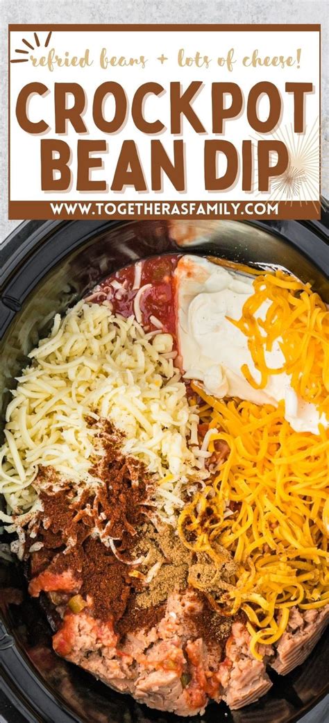 This Creamy And Cheesy Crock Pot Bean Dip Is Made With Hardly Any