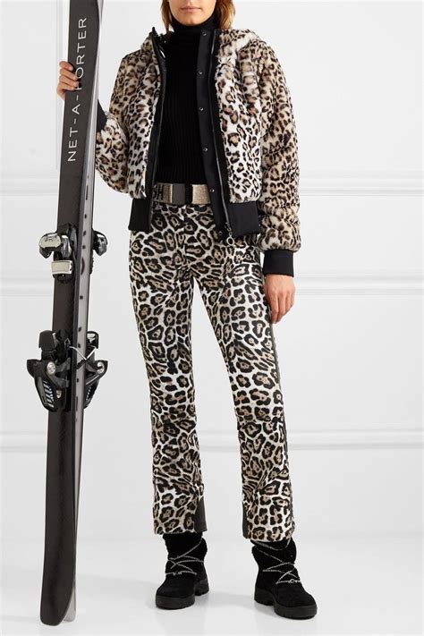 The Best Pieces To Hit The Ski Slopes In Style Ski Pants Leopard Print Skiing Outfit