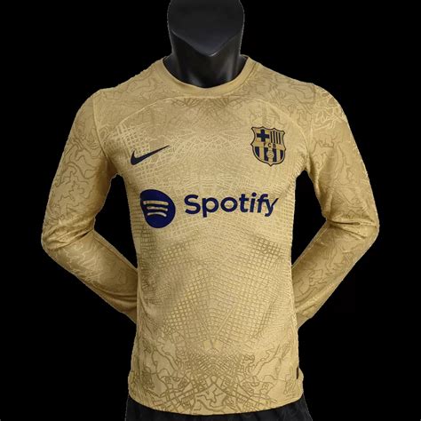 Authentic Barcelona Away Long Sleeve Soccer Jersey 2022 23