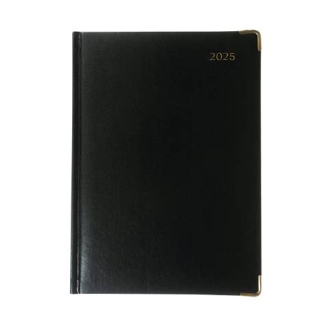 Collins Manager Diary Day Per Page Appointment Black V