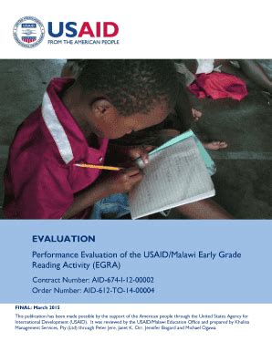 Fillable Online Pdf Usaid Evaluation Performance Evaluation Of The