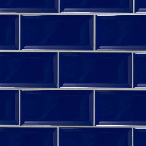 Beveled 4x8 Cobalt Blue Subway Tile – SubwayTileShop