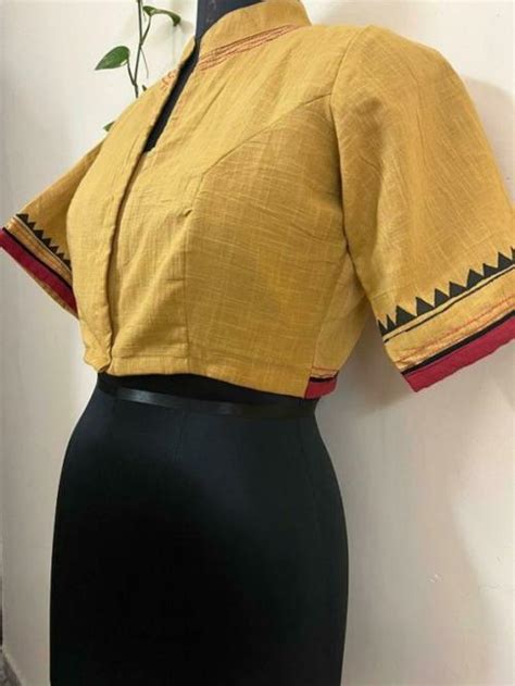Buy The Saffron Saga Women Beige Printed Cotton Blend Blouse Online At