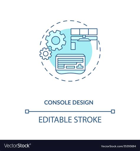 Console design concept icon Royalty Free Vector Image