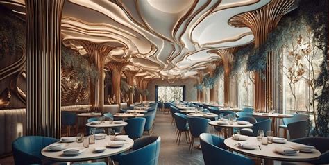 Restaurante Dentro De 800 M Dentro De 400 M - Restaurante dentro de un edificio de estilo moderno | Foto Premium