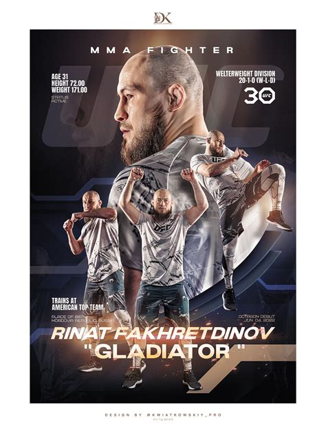 Ufc Fighter Rinat Fakhretdinov My Photo Design On Behance