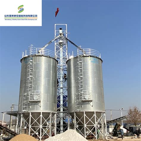 Galvanized Steel Hopper Bottom Grain Silo Applied For Grain Farm