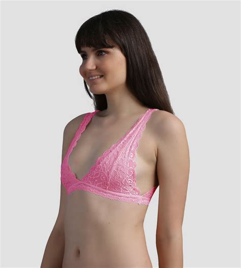 Buy N Gal Lace Non Padded Bridal Bralettes Bra Pink Online