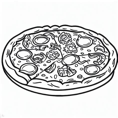 Coloriage Une Pizza télécharger et imprimer gratuit sur