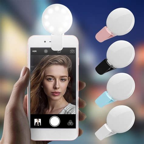 Luz Selfie Ring Light Led Flash Celular Universal Mini Shopee Brasil