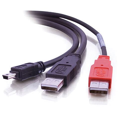 C2g Usb Mini B Male To 2x Usb Type A Male Y Cable 6 28107 Bandh