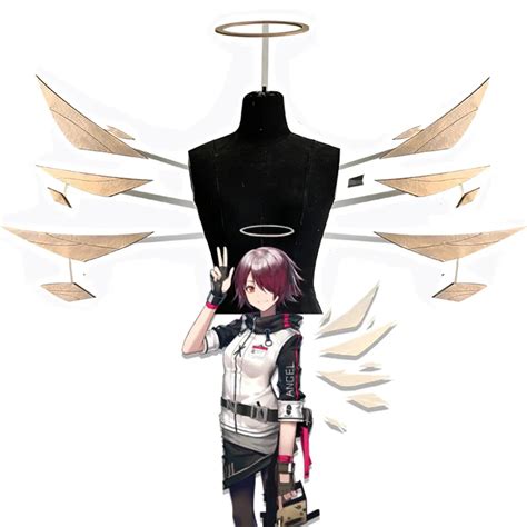 Games Arknights Exusiai Can The Angel Props Executor Cosplay Wings Halo