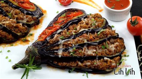 Aubergines farcies à la viande hachée CUISINE LIH LIH YouTube