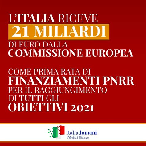 Pnrr Allitalia La Prima Rata Da Miliardi Di Euro