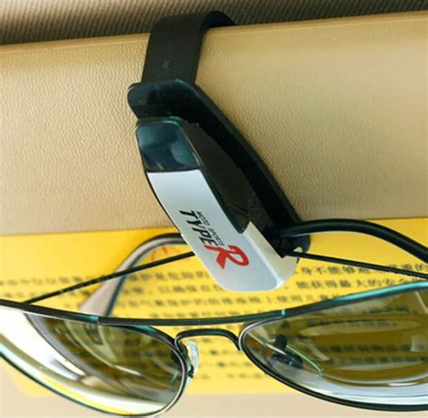 Auto Fastener Abs Car Vehicle Sun Visor Sunglasses Eyeglasses Glasses Holder Card Ticket Pen