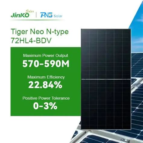 Jinko Tiger Neo N Type 72hl4 Bdv 570 590 Watt Bifacial Module Dual