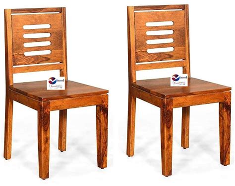 Vinod Furniture House Solid Sheesham Wood Wooden Dining Chair Set Of