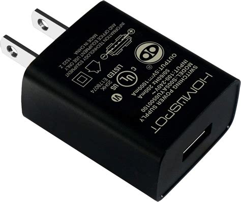 Amazon UL Certified USB Wall Charger Power Supply 5v1A 1000mA