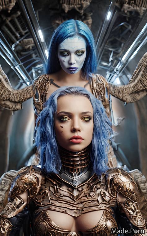 Porn Image Of 20 Perfect Body Blue Hair Crimped Hair Catacombs Perfect