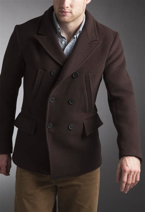 Brown Pea Coats Coat Nj