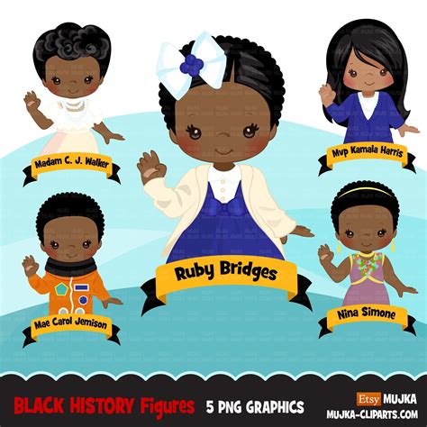 Black History Clipart Black History Figures Kamala Harris | Etsy