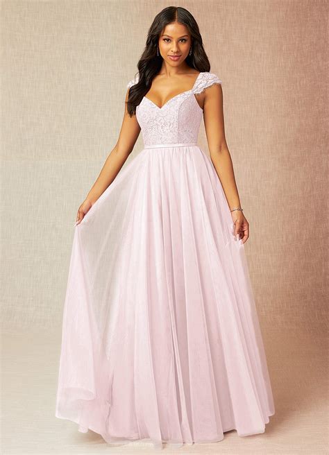 Azazie Luxi Blushing Pink Bridesmaid Dresses Azazie