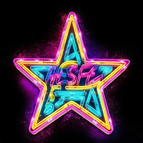 Premium AI Image | A neon star