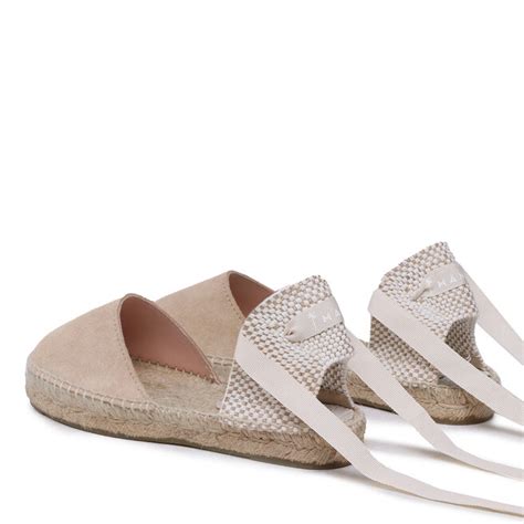 Espadryle Manebi Suede Flat Valenciana Espadrilles K 1 1 P0 Beżowy