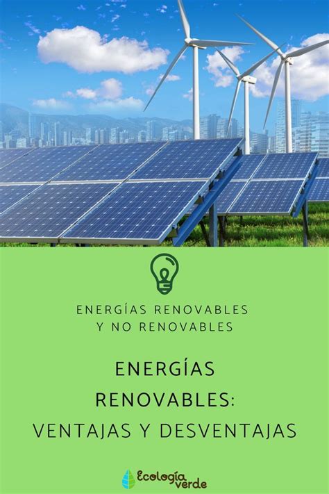 Energías renovables ventajas y desventajas Resumen Energía