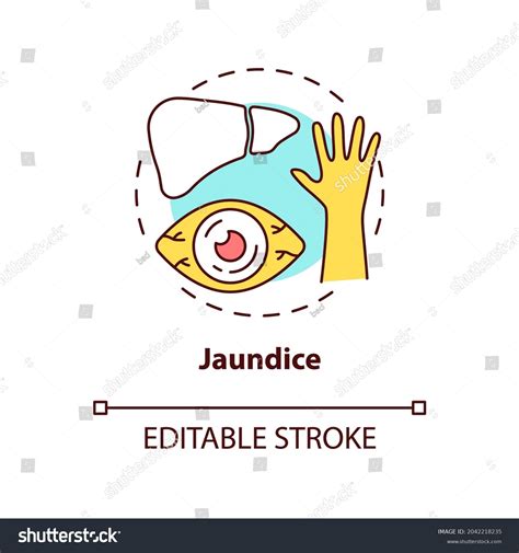 Jaundice Concept Icon Liver Disease Sign Stock Vector Royalty Free 2042218235