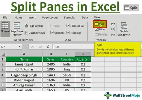 How To Split Worksheet In Excel Worksheets Library