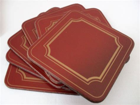 Coasters Vintage Pimpernel Coasters Regal Burgundy Red Etsy Uk