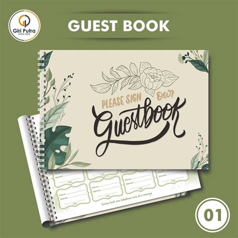 Jual Buku Tamu Pernikahan Guest Book Non Costume BT01 Shopee