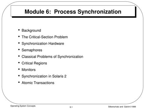 Ppt Module 6 Process Synchronization Powerpoint Presentation Free