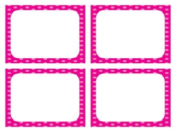 Pink Polka Dot Classroom Labels Editable By Spunkteach Tpt