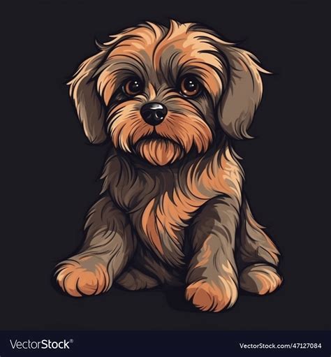 Cute Puppy Royalty Free Vector Image Vectorstock