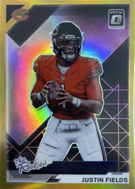 Justin Fields Optic Tr The Rookies Gold Price Guide