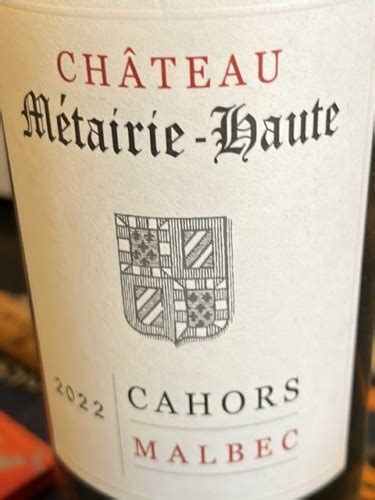 Château Métairie Haute Cahors Vivino Canada