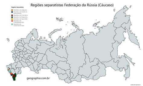 Mapa Da Rússia diversos Portal Geographia