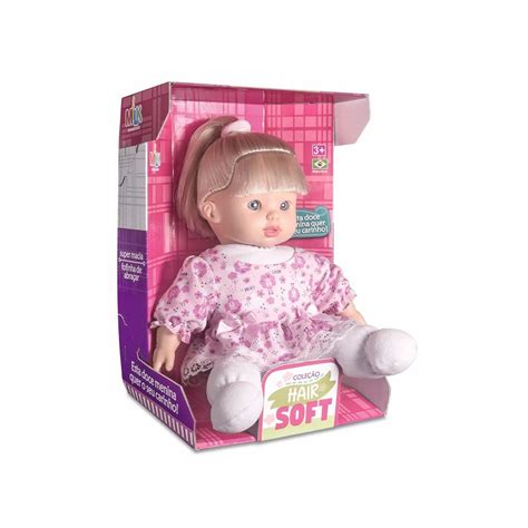 Boneca Nenem Menina Cole O Hair Soft Super Macia Milk Toys