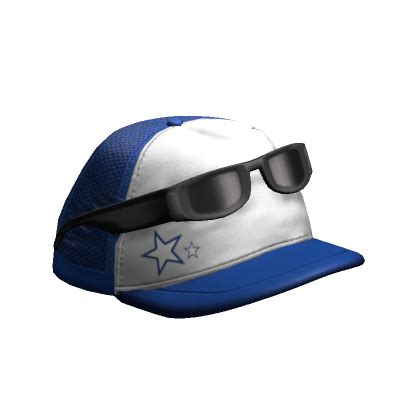 Y K Trucker Hat With Raised Shades Blue Roblox Item Rolimon S