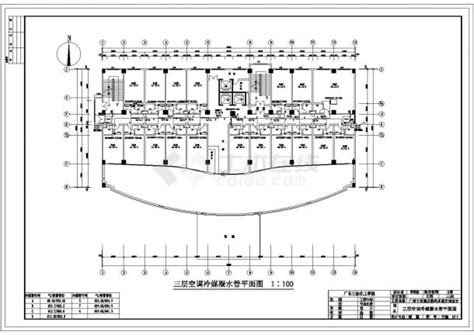 某九层酒店vrv空调系统暖通设计图冷热源土木在线