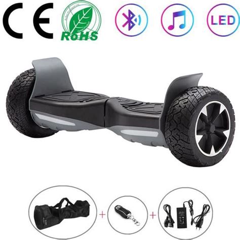 Hoverboard Pouces Noir Gyropode Roue Tout Terrain Moteur W