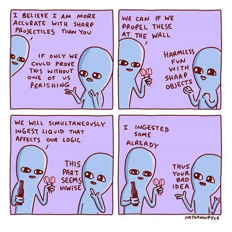 Strange Planet On Instagram “p R O J E C T I L E S” Cute Comics Funny