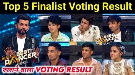 Shocking Top Finalist Voting Result Of India Best Dancer Season