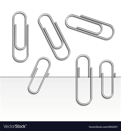 Paperclips Royalty Free Vector Image Vectorstock