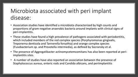 Peri Implant Diseases And Its Management Ppt